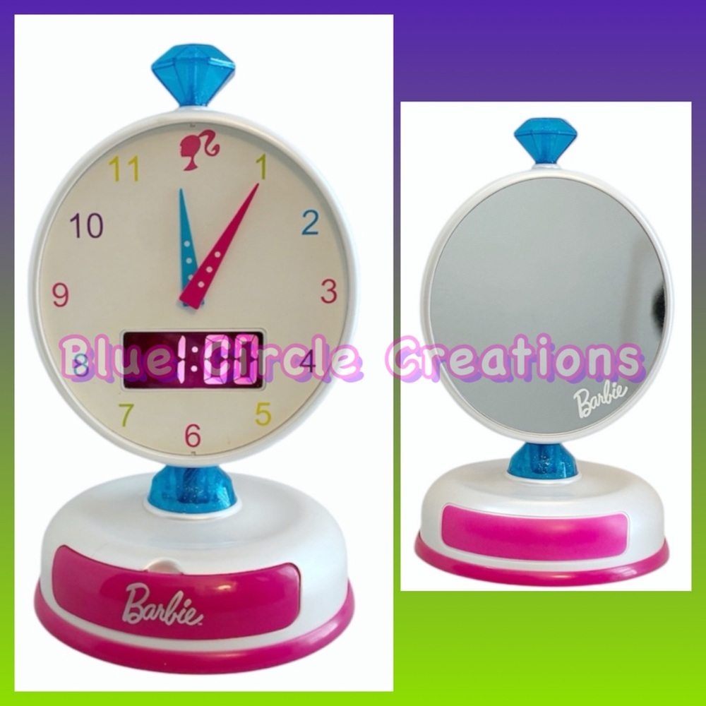Barbie Geo Pop Digital Alarm Clock with Drawer